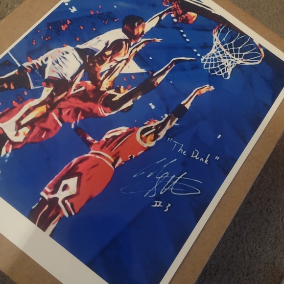 JOHN STARKS KNICKS DUNK💥 ON JORDAN & THE BULLS 8.5x11 GLOSSY POSTER BUNDLE SET! - Picture 2 of 11
